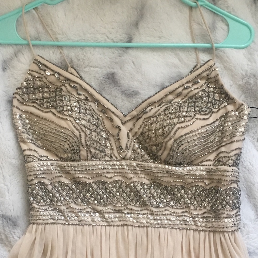 Adrianna Papell Champagne Dress